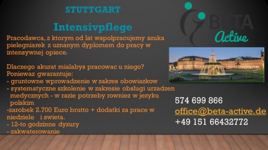 Pielęgniarka - STUTTGART Intensivpflege